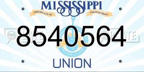 8540564 Mississippi License Plate