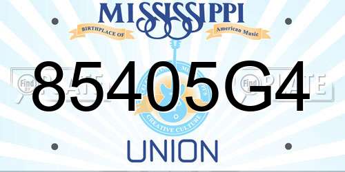 85405G4 Mississippi License Plate