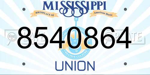 8540864 Mississippi License Plate