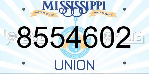 8554602 Mississippi License Plate