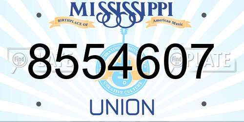 8554607 Mississippi License Plate