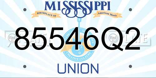 85546Q2 Mississippi License Plate