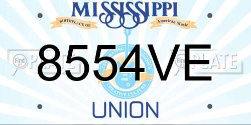 8554VE Mississippi License Plate