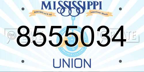 8555034 Mississippi License Plate