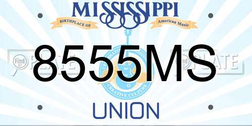 8555MS Mississippi License Plate