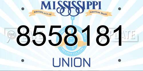 8558181 Mississippi License Plate