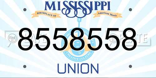 8558558 Mississippi License Plate