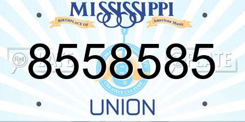 8558585 Mississippi License Plate