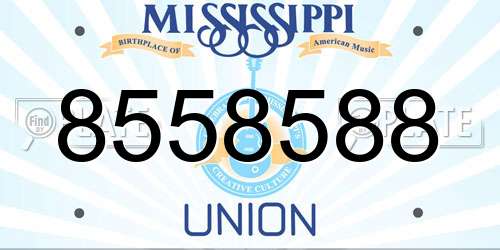 8558588 Mississippi License Plate