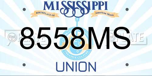 8558MS Mississippi License Plate