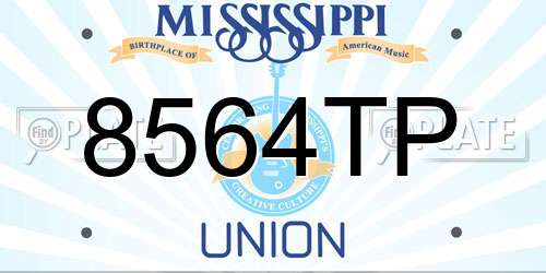 8564TP Mississippi License Plate