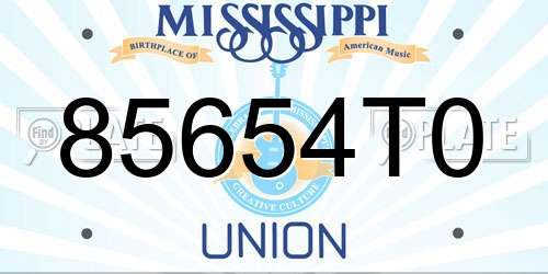 85654T0 Mississippi License Plate