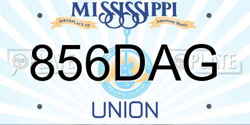 856DAG Mississippi License Plate