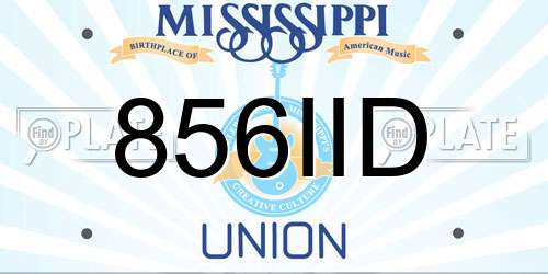 856IID Mississippi License Plate