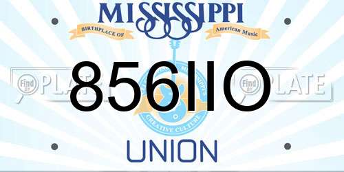 856IIO Mississippi License Plate