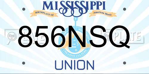 856NSQ Mississippi License Plate