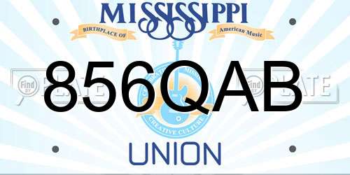 856QAB Mississippi License Plate