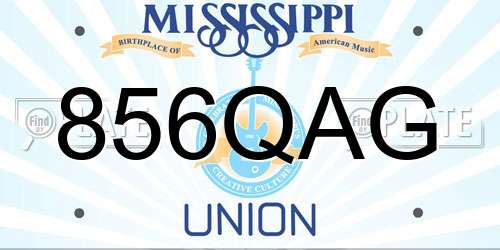 856QAG Mississippi License Plate