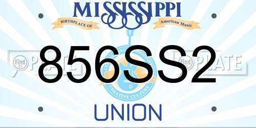 856SS2 Mississippi License Plate