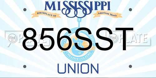856SST Mississippi License Plate