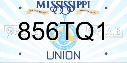 856TQ1 Mississippi License Plate
