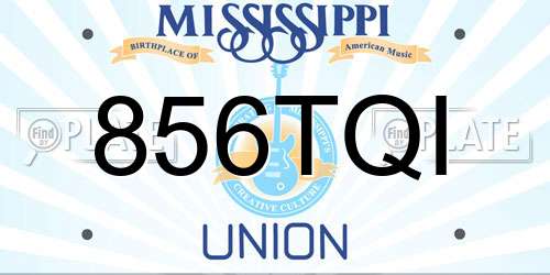 856TQI Mississippi License Plate