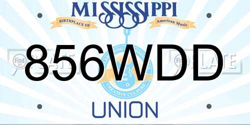 856WDD Mississippi License Plate
