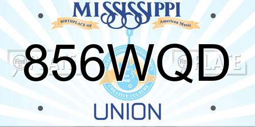 856WQD Mississippi License Plate