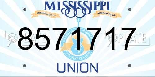 8571717 Mississippi License Plate