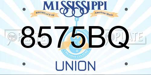 8575BQ Mississippi License Plate