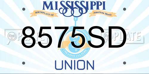 8575SD Mississippi License Plate