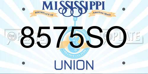 8575SO Mississippi License Plate