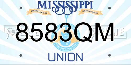 8583QM Mississippi License Plate