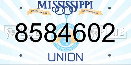 8584602 Mississippi License Plate