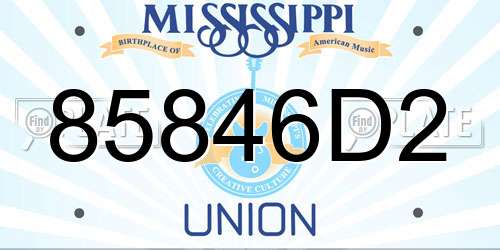 85846D2 Mississippi License Plate