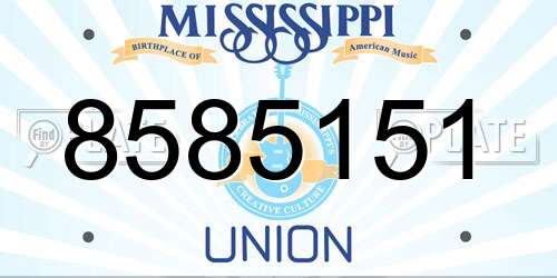 8585151 Mississippi License Plate