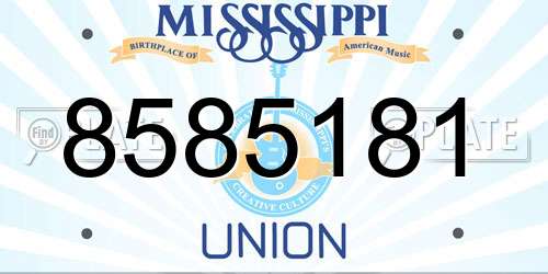 8585181 Mississippi License Plate