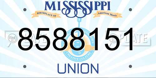 8588151 Mississippi License Plate