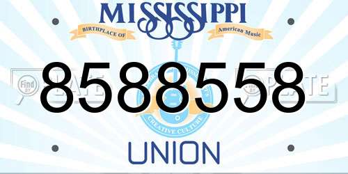 8588558 Mississippi License Plate