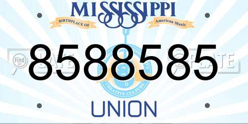 8588585 Mississippi License Plate