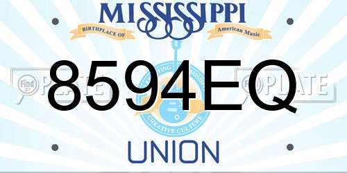 8594EQ Mississippi License Plate