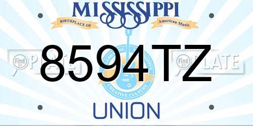 8594TZ Mississippi License Plate