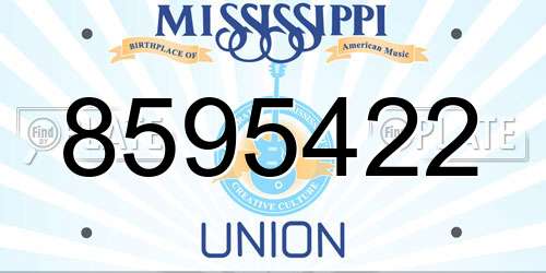8595422 Mississippi License Plate