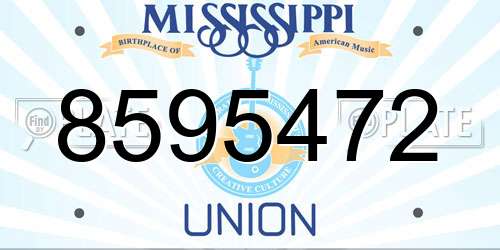 8595472 Mississippi License Plate