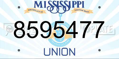 8595477 Mississippi License Plate
