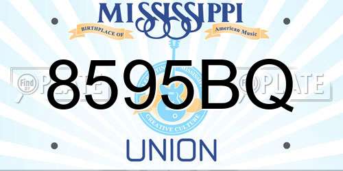 8595BQ Mississippi License Plate