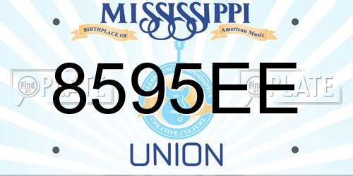 8595EE Mississippi License Plate