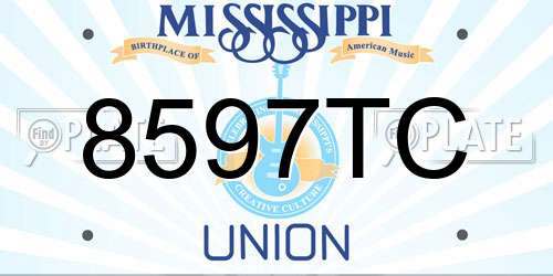 8597TC Mississippi License Plate