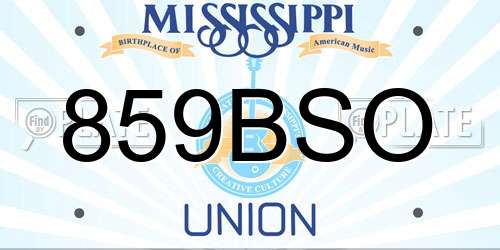 859BSO Mississippi License Plate