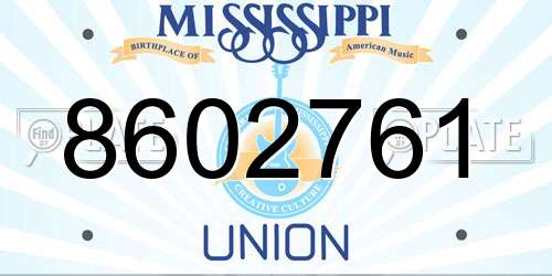 8602761 Mississippi License Plate